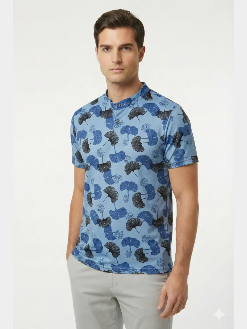 REDBROS CHINESE NECK T SHIRT - Image 2