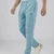 High-Fidelity Detail of Sea Green Casual Trackpants Showing Premium Imported Fabric and Redbros Logo
