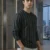 Redbros Dark Navy Blue Designer Sweatshirt for Men Featuring Chevron Pattern - Front Pose